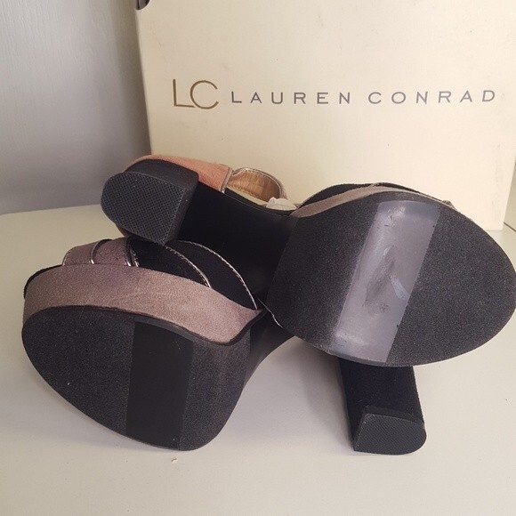 Lauren Conrad Dezi Peep Toe Heel Platform Shoe - Picture 8 of 10